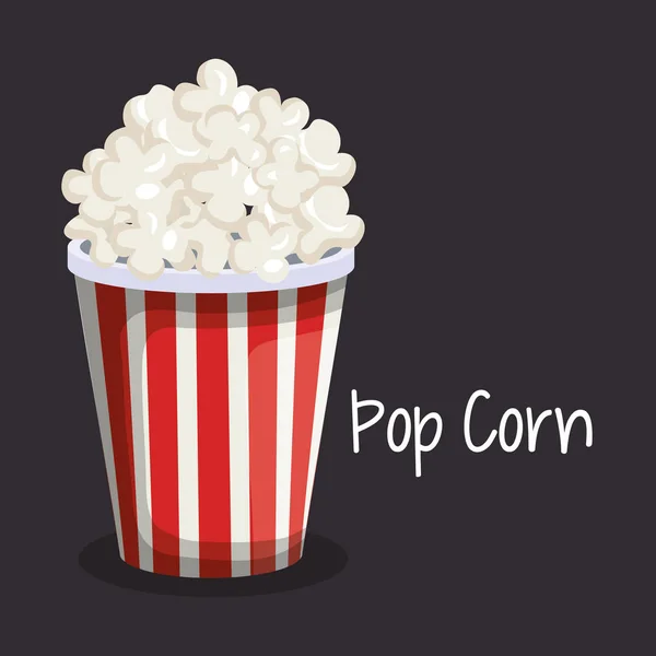 Délicieux pop corn fast food — Image vectorielle