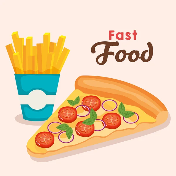 Вкусные иконы быстрого питания — стоковый вектор
