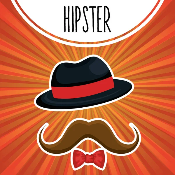 Set accessoires stijl hipster — Stockvector
