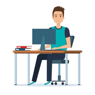 İşyeri avatar karakter genç adam