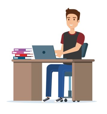 İşyeri avatar karakter genç adam