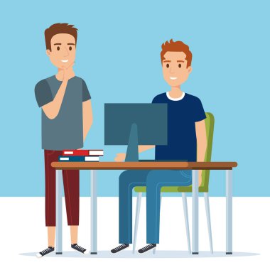 İşyeri avatarlar karakter genç erkek