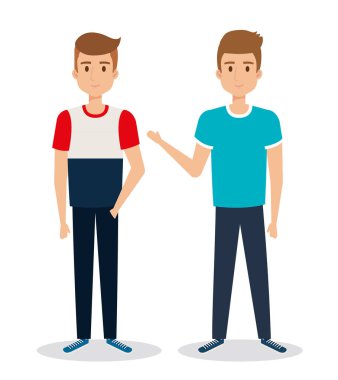 Genç erkek avatarları karakterler