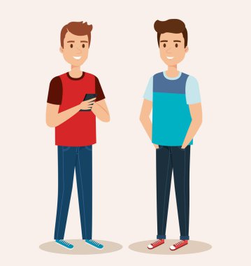 Genç erkek avatarları karakterler