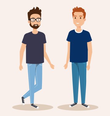 Genç erkek avatarları karakterler