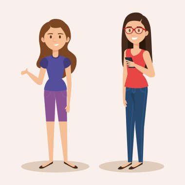 Genç kız avatarları karakterler