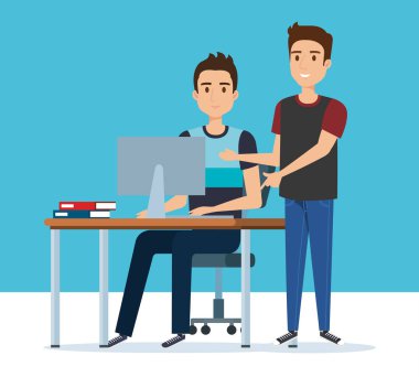 İşyeri avatarlar karakter genç erkek