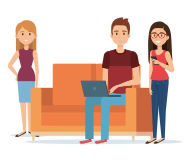 kanepe avatarlar gençlerin Grup