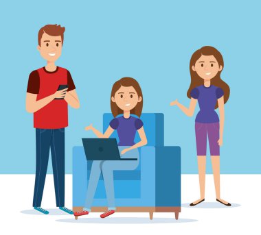 kanepe avatarlar gençlerin Grup