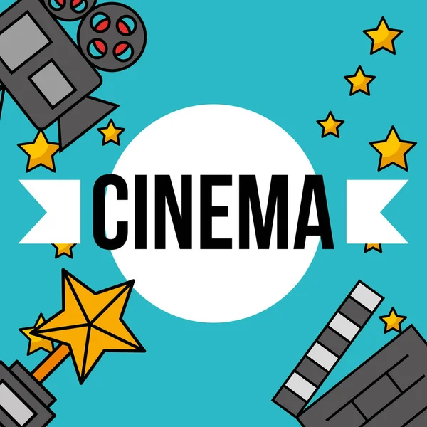 Cinéma film cinéma — Image vectorielle
