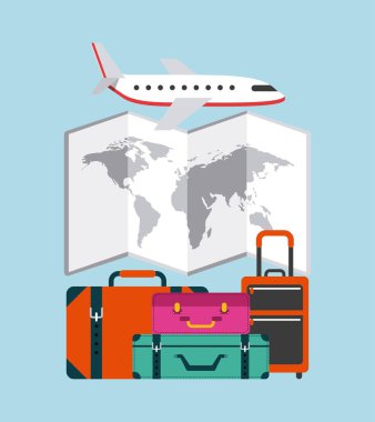 tatil küme toplama simgeler seyahat