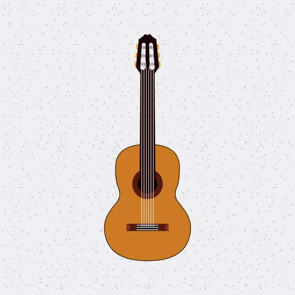 Instrumento de guitarra ícone isolado musical — Vetor de Stock