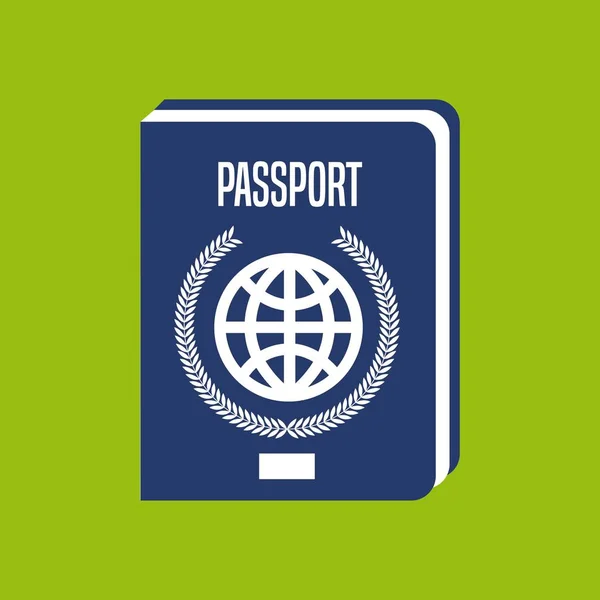 Passport document isolated icon — Stock Vector