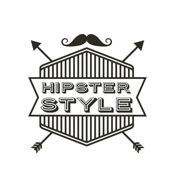 Frame hipster style isolated icon — Stock Vector