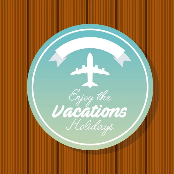 Užijte si dovolenou cestovní izolované ikonu — Stockový vektor
