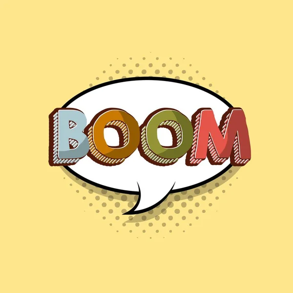 Boom komisk popkunststil – stockvektor