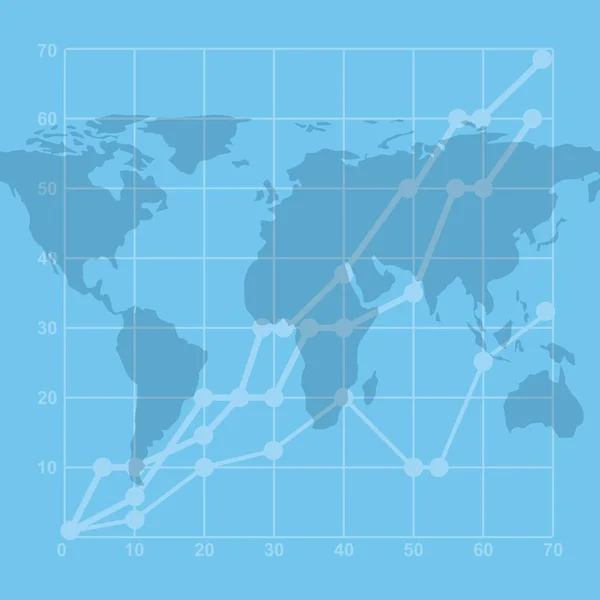 Ícones de estatísticas de economia de crescimento —  Vetores de Stock