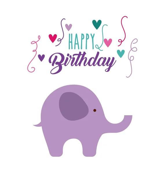 Tarjeta de celebración de cumpleaños feliz — Vector de stock