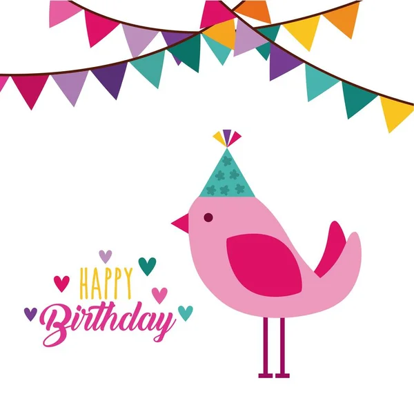 Happy birthday celebration card — Stock Vector