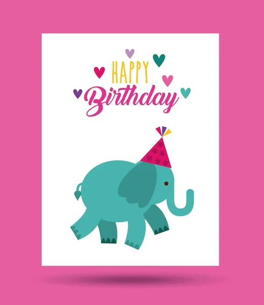 Tarjeta de celebración de cumpleaños feliz — Vector de stock