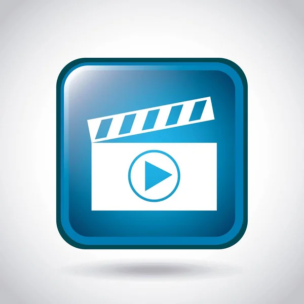 Video marketing plat pictogrammen instellen — Stockvector