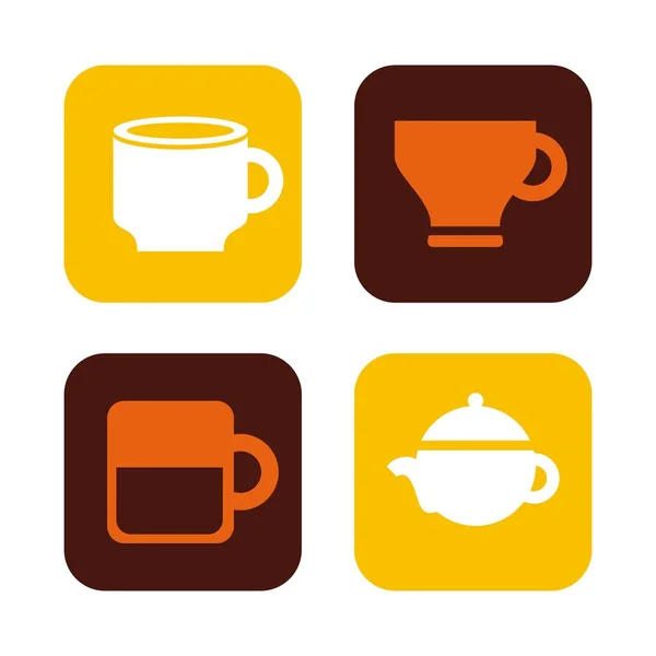 Heerlijke koffie drinken vers pictogram — Stockvector