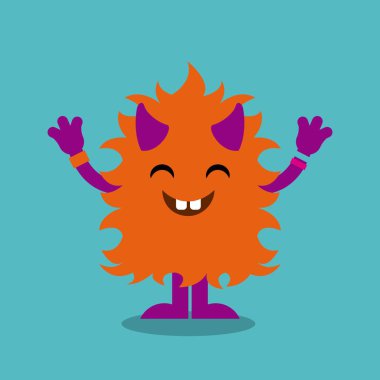 komik canavar karakter simgesi