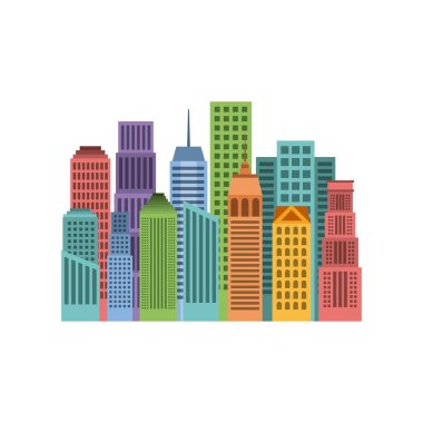 Bina cityscape manzarası simgesi