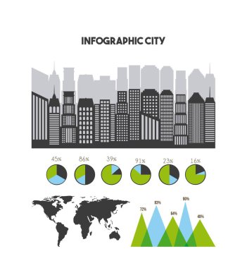 binalar Infographic şehir tanıtımı