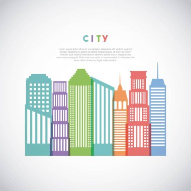Bina cityscape manzarası simgesi
