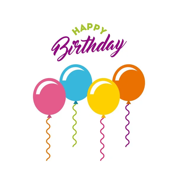 Fête d'anniversaire avec ballons air party — Image vectorielle