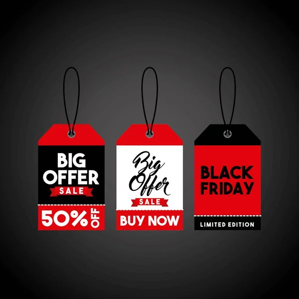 Black friday sale poster — Stock Vector