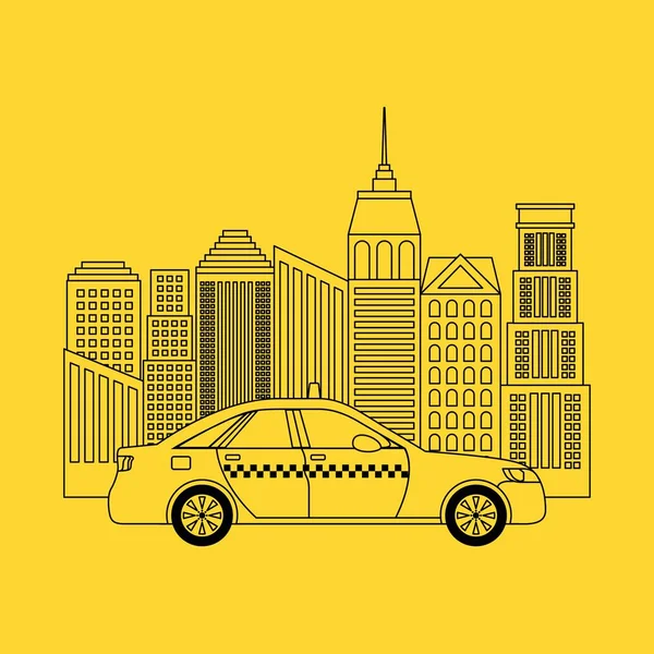 Taxi dienst openbaar vervoer — Stockvector
