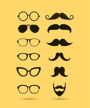 Retro hipster stil öğesi simgesi