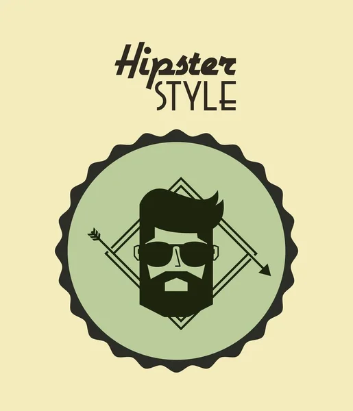 Icône élément style hipster rétro — Image vectorielle