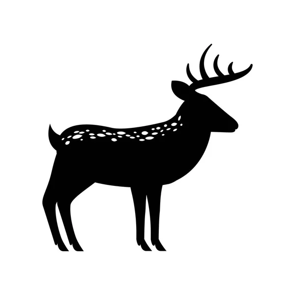 Joyeux Noël carte de décoration de renne — Image vectorielle
