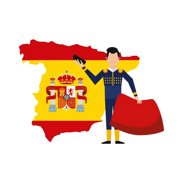 Ταυρομαχίες κλασική εικόνα του ισπανικού πολιτισμού — Διανυσματικό Αρχείο