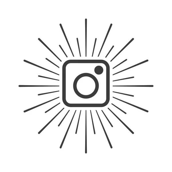 Icono del emblema clásico instagram — Vector de stock