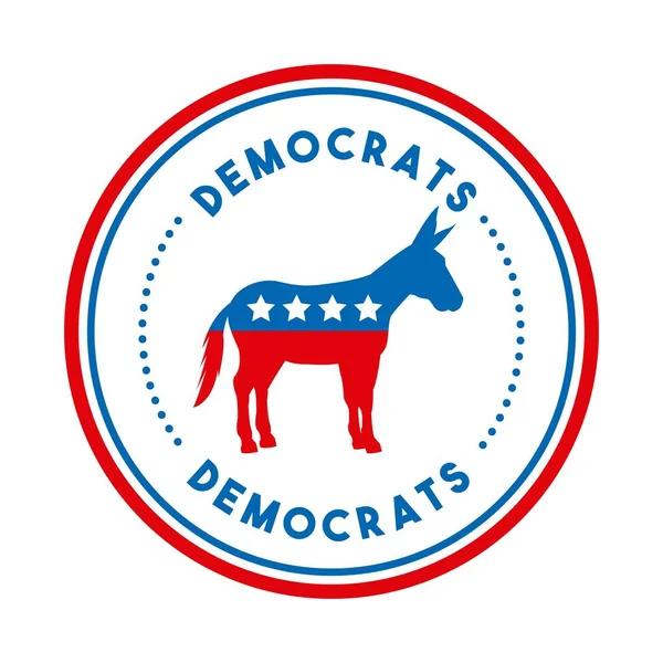 Partito politico democratico animale — Vettoriale Stock