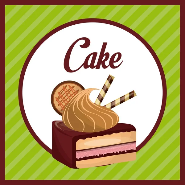 Tatlı pasta tasarım — Stok Vektör