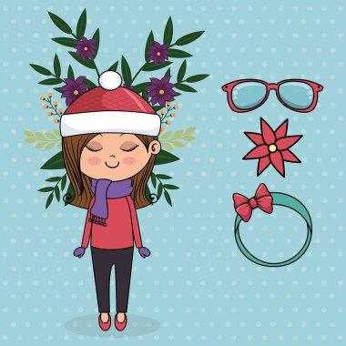 sevimli kız karakter çiçek dekorasyon ve aksesuarları