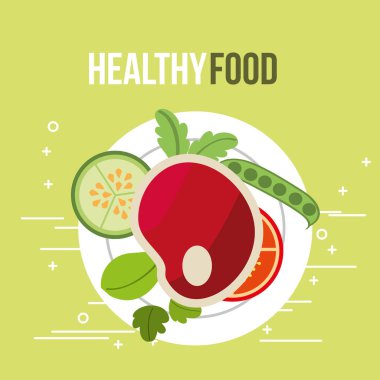 et ve domates salatalık taze sağlıklı gıda