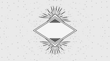 Dekoratif rhombus afiş çerçeve sunburst vintage tarzı