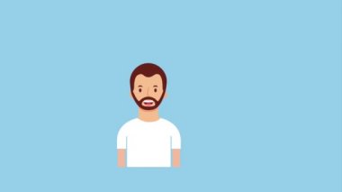 sakallı adam ampul konuşma balonu ışık açma