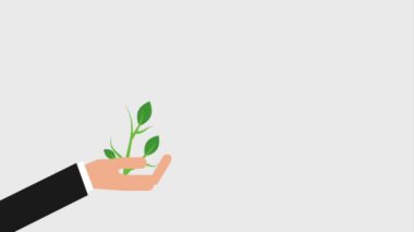 para sikke ile bitki tutan el