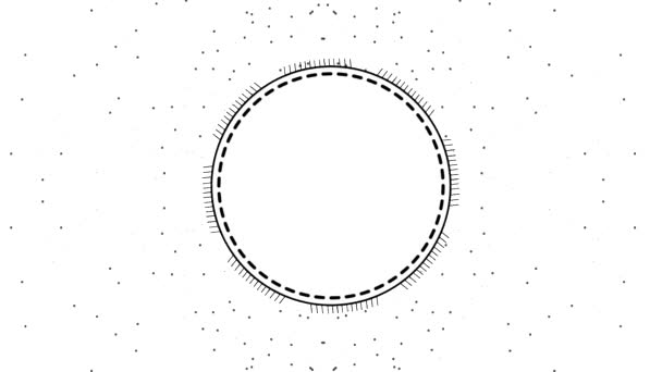垃圾样式圆形框虚线横幅 — 图库视频影像