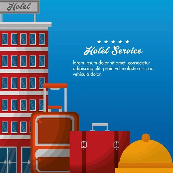 Hotel service building — Stock Vector