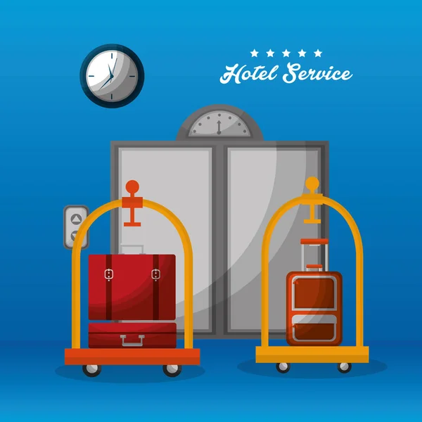 Hotel service building — Stock Vector