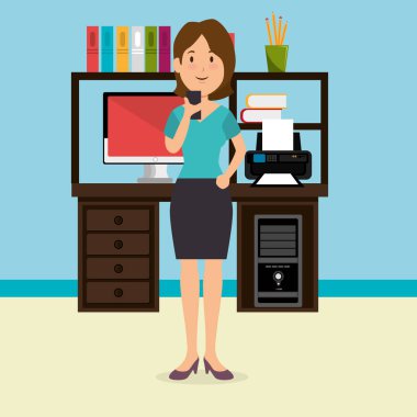 Genç işkadını İşyeri Ofis