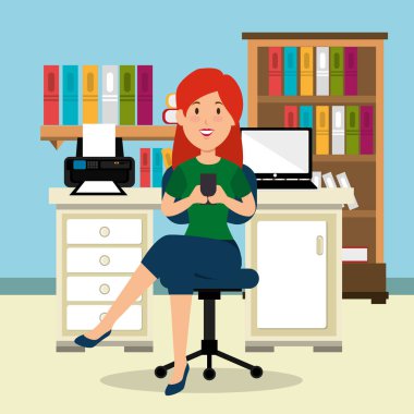 Genç işkadını İşyeri Ofis